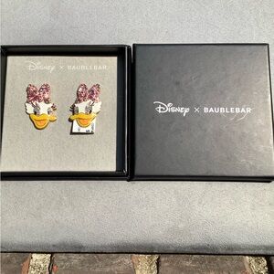 BaubleBar Disney Daisy Duck Earrings with Pink and White
